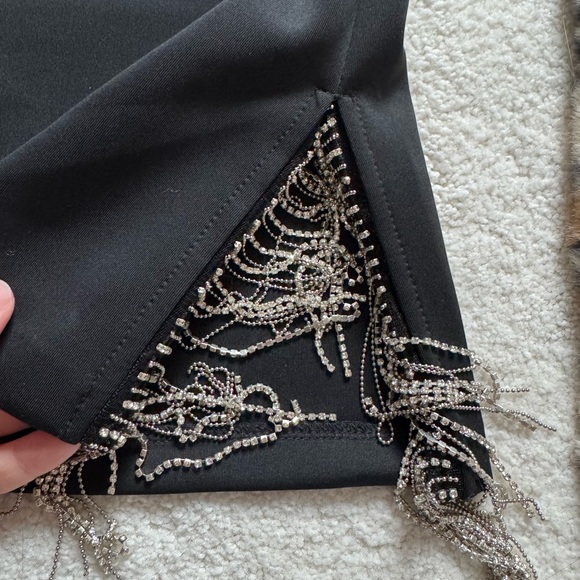 Good American Mini Skirt with Rhinestone Fringe - Picture 6 of 8